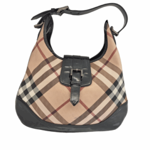 Burberry Bicolor Nova Check Hobo Bag