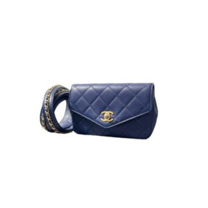Chanel Blue CC Flap Belt Bag