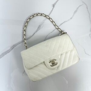 Chanel Chevron Mini Rectangle Chain Bag