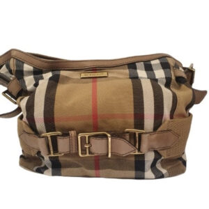 Burberry Hobo House Check Fabric Bag