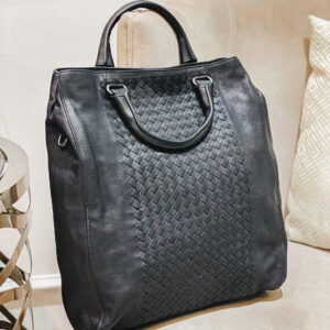 Bottega Veneta Black Intrecciato Woven Bag