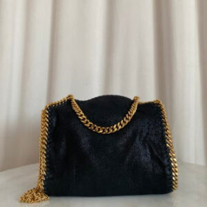 Stella Mccartney Black Mini Falabella Crossbody Bag