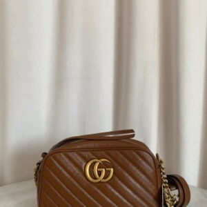 Gucci Camel Camera Marmont Bag