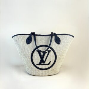 Louis Vuitton Black Saint Jacques x Raffia Tote Bag
