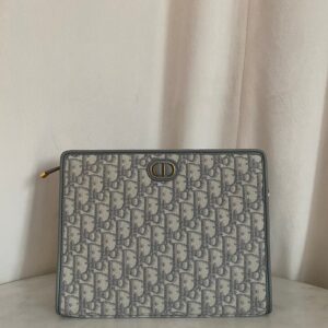 Christian Dior Gray Monogram Montaigne CD Pouch