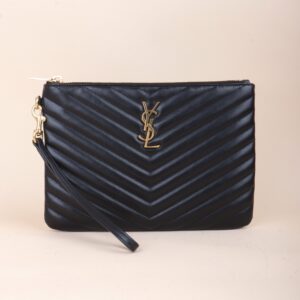 YSL Black Cassandra A5 Pouch