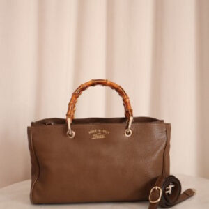 Gucci Brown Bamboo Shopper Tote Bag