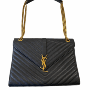 YSL Black Monogram Satchel Shoulder Bag
