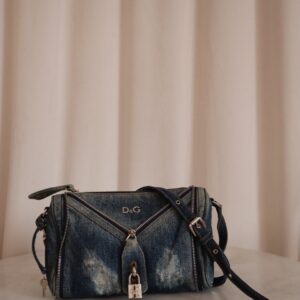 Dolce & Gabbana Blue Denim Zippy Bag