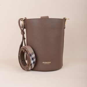 Burberry Brown Mini Bucket Earth Crossbody Bag