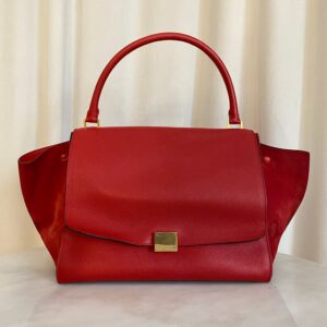 Celine Red Trapeze Top Handle Bag