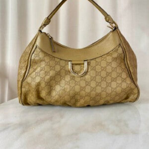 Gucci Gold GG D Ring Hobo Bag