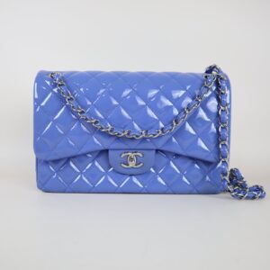 Chanel Baby Blue Jumbo Quilted Classic Double Flap Bag