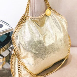 Stella Mccartney Gold Falabella Bag W/ 3 Chains