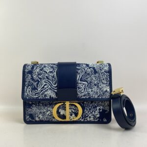 Christian Dior Navy Montaigne 30 CD Bag