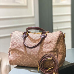 Louis Vuitton Brown Monogram Mini Lin Bandouliere Speedy 30 Bag