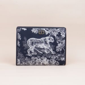 Christian Dior Blue Dea Tiger Montaigne 30 Pouch
