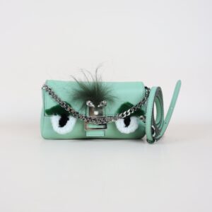 Fendi Green Baguette Micro Monster Bag
