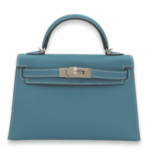 Kelly 20 New Blue Jean in Epsom, Palladium hardware