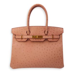Birkin 30 Terre Cuite in Ostrich, Gold hardware