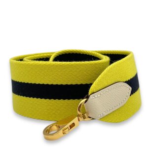 Amozone Nata/Noir/Jaune Strap in Toile/Epsom, Gold hardware