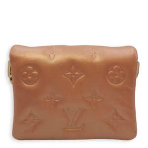 Coussin 13.5x10.5x2cm Gold Belt Bag in Empriente Leather, Gold hardware