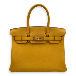 Birkin 30 Jaune Ambre in Togo, Gold hardware