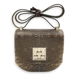 Mosaique Au 24 Mini Ombre/Vert Fonce in Lizard/Swift, Palladium hardware