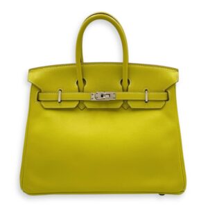 Birkin 25 Lime in Swift, Palladium hardware
