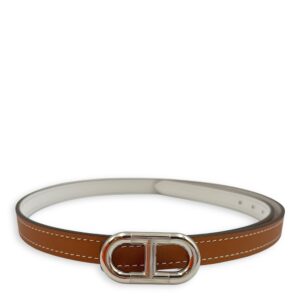 Maillon H 13mm x 65cm Gold/Blanc Belt Kit in Epsom, Palladium hardware