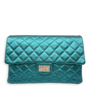 Reissue Seasonal Flap Metallic Green Shoulder Bag in Lambskin, Silver hardware