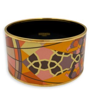 Star Extra Wide Orange/Violet Bracelet , Gold hardware