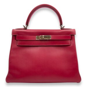 SoFlash Kelly 28 Rubis/Rose Tyrien in Tadelakt, Ruthenium hardware