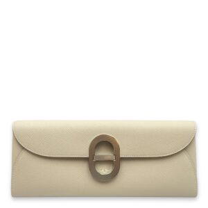 Maillon To Go Craie Crossbody Bag in Epsom, Palladium hardware