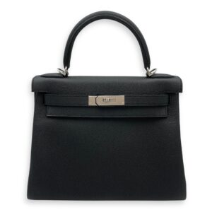 Kelly 28 Black in Togo, Palladium hardware