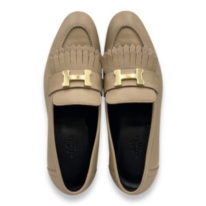 Royal 38 Beige Loafer in Calfskin, Permabrass hardware