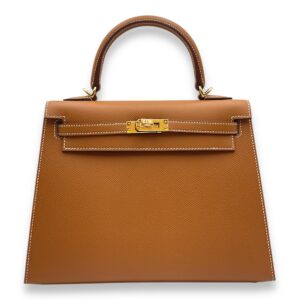 Sellier Kelly 25 Gold in Epsom, Gold hardware