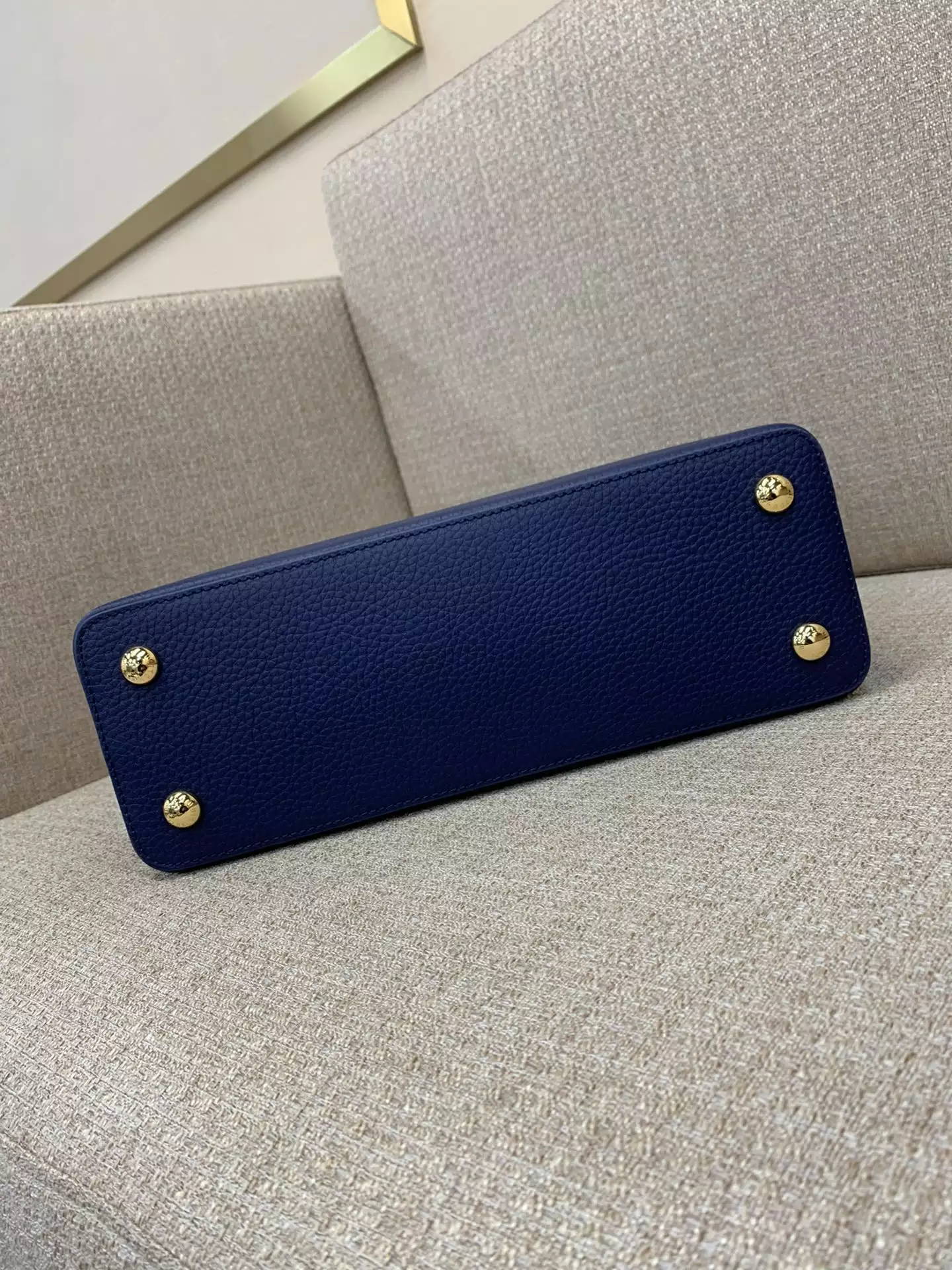 Capucines MM Blossom Chain Handbag French Blue - Repbags.is - Image 8