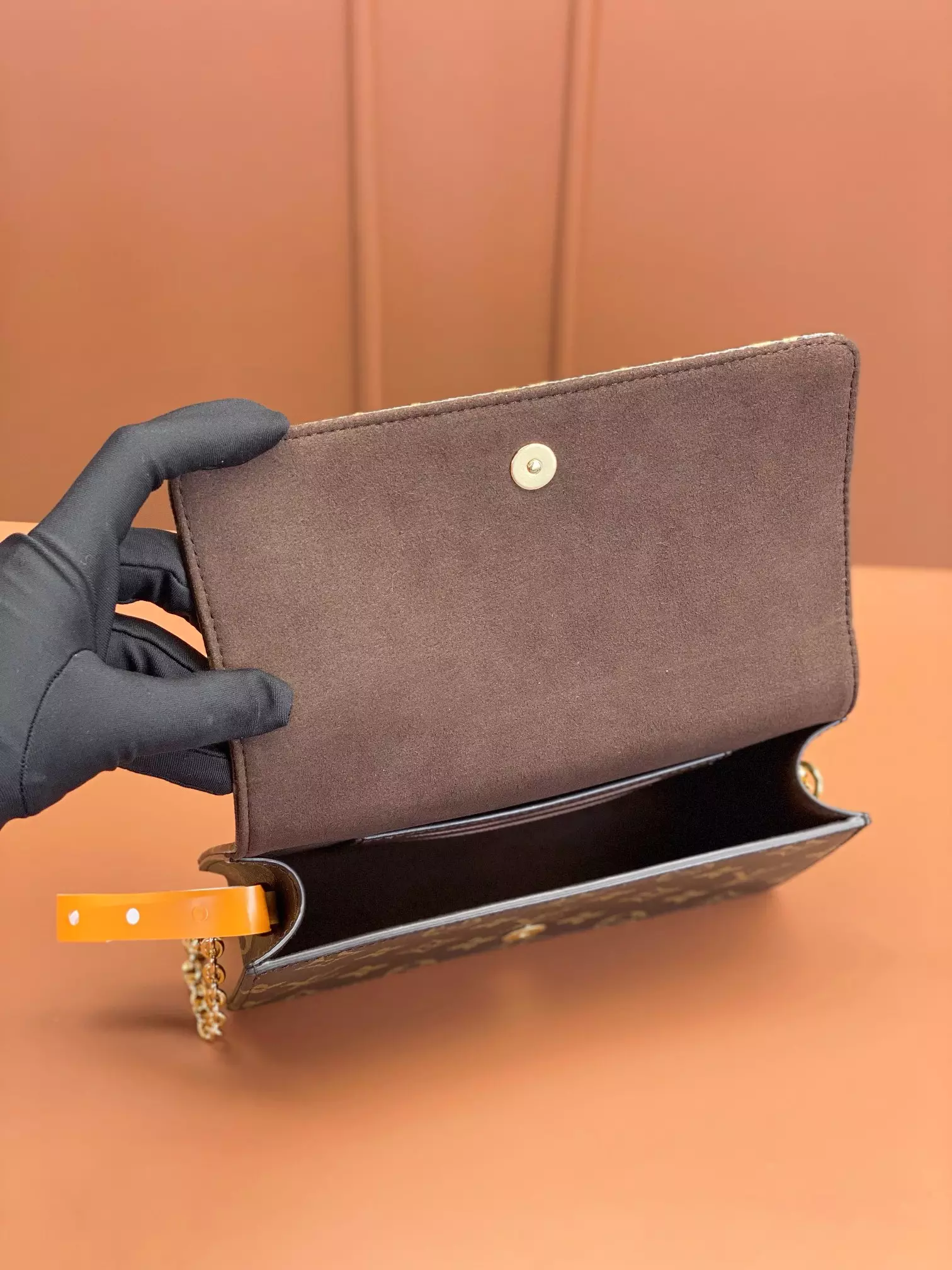 Lily Wallet On Chain Monogram Canvas Brown - Repbags.is - Image 7