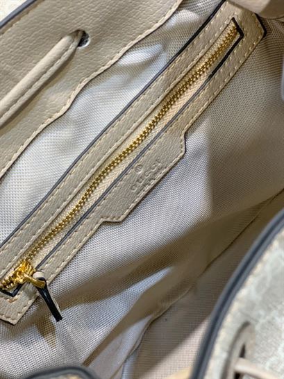 Backpack with Interlocking G Beige and white - GB070 - Image 11