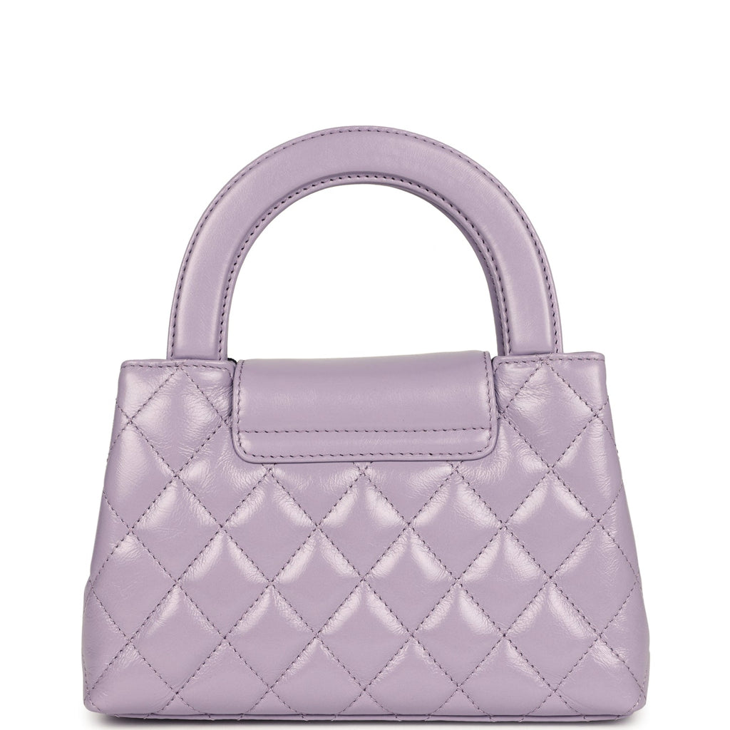 Chanel Small Kelly Shopper Light Purple Shiny Aged Calfskin Brushed Gold Hardware - Image 5