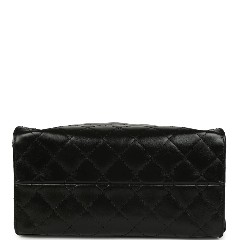 Chanel Small 25 Hobo Bag Black Shiny Crumpled Calfskin Mixed Metal Hardware - Image 8