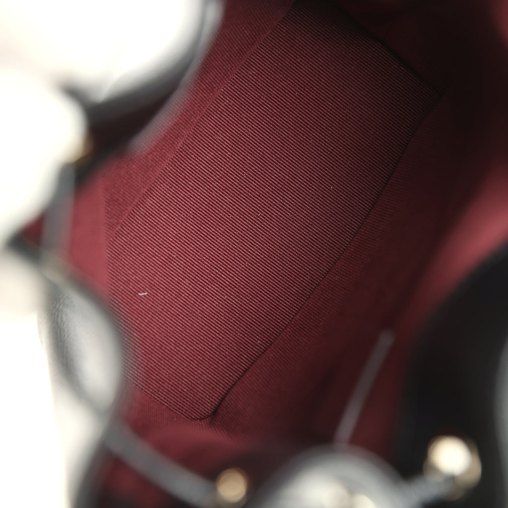 Chanel Mini Top Handle Bucket Bag with Chain Black Shiny Caviar Light Gold Hardware - Image 8