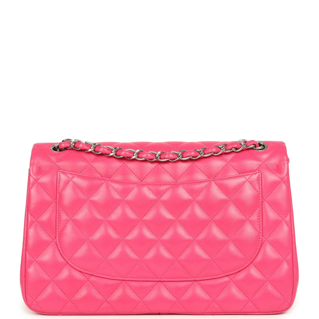 Pre-owned Chanel Jumbo Classic Double Flap Pink Lambskin Silver Hardware - Image 5