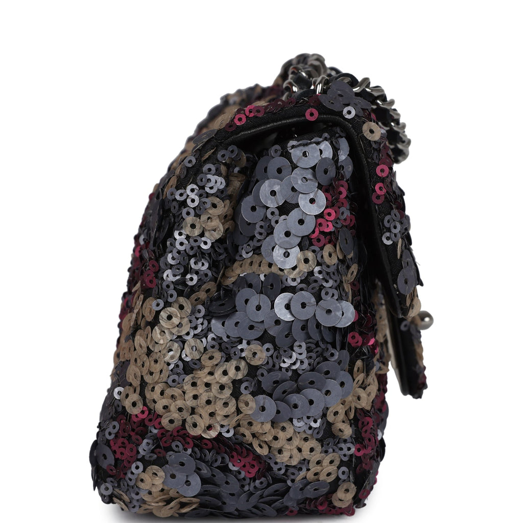 Pre-owned Chanel Limited Edition Extra Mini Flap Bag Multicolor Sequin Ruthenium Hardware - Image 4
