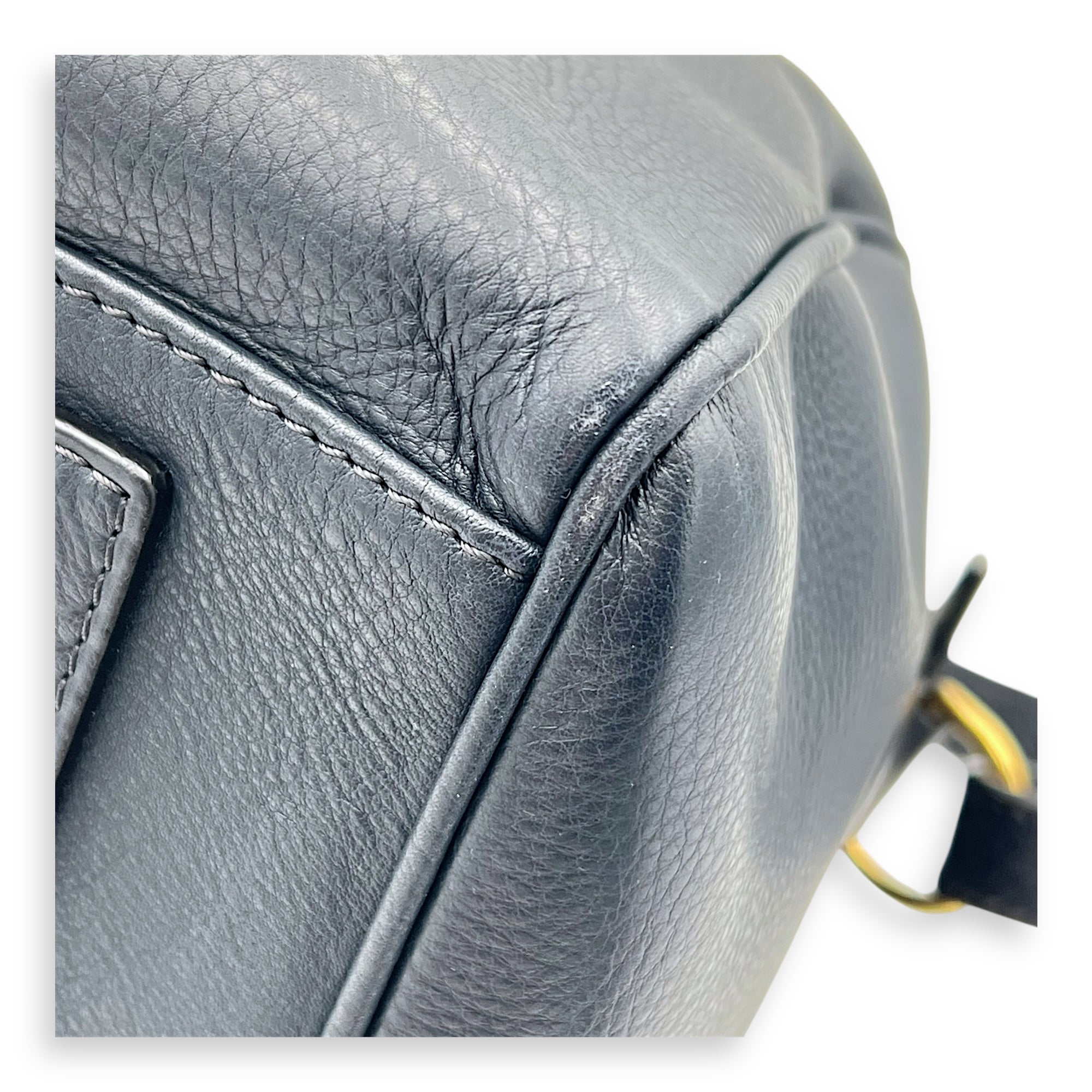 Sofia Coppola Boston Blue Top Handle Bag in Calfskin, Gold hardware - Image 9