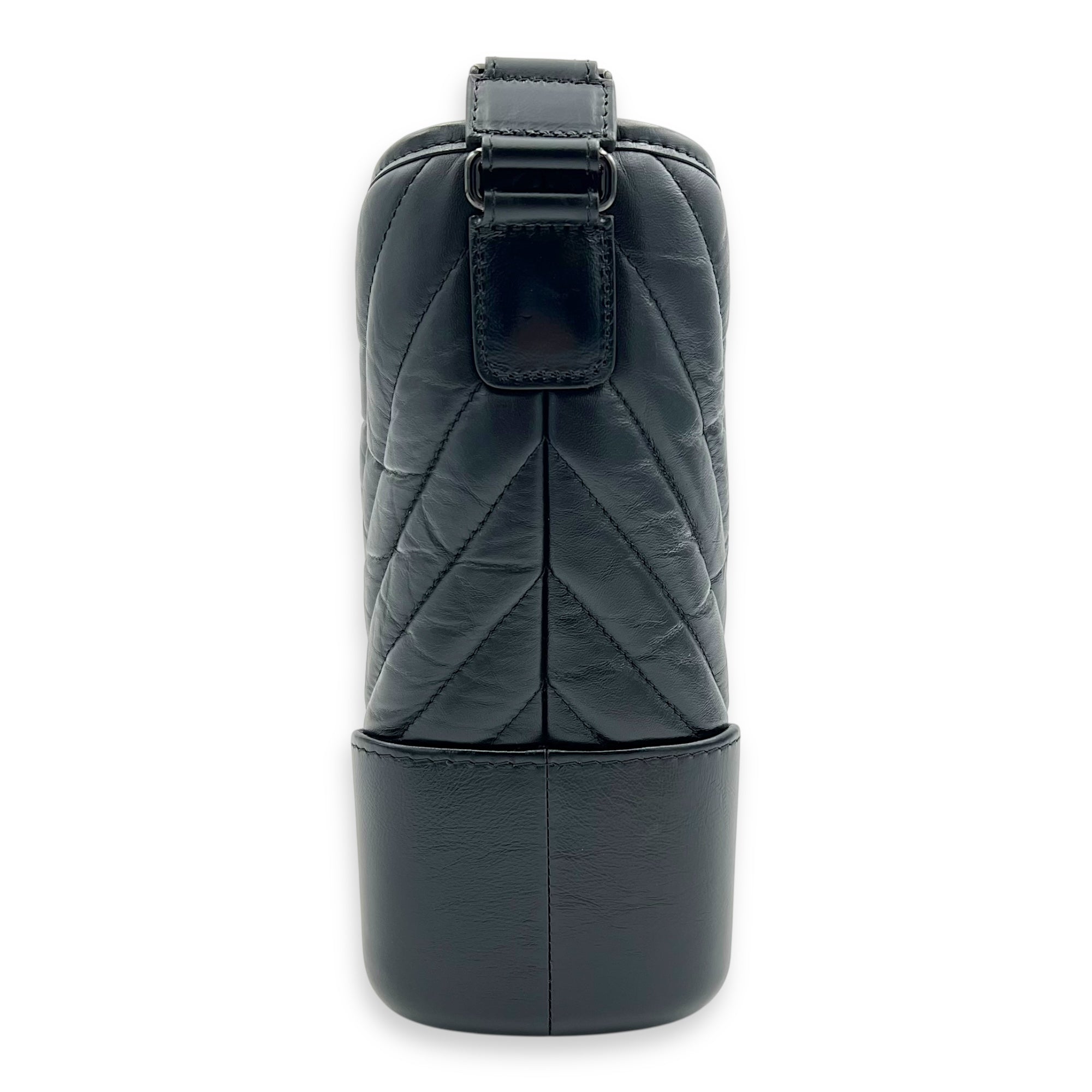 Gabrielle Large Black Shoulder Bag in Calfskin, So Black hardware - Image 5