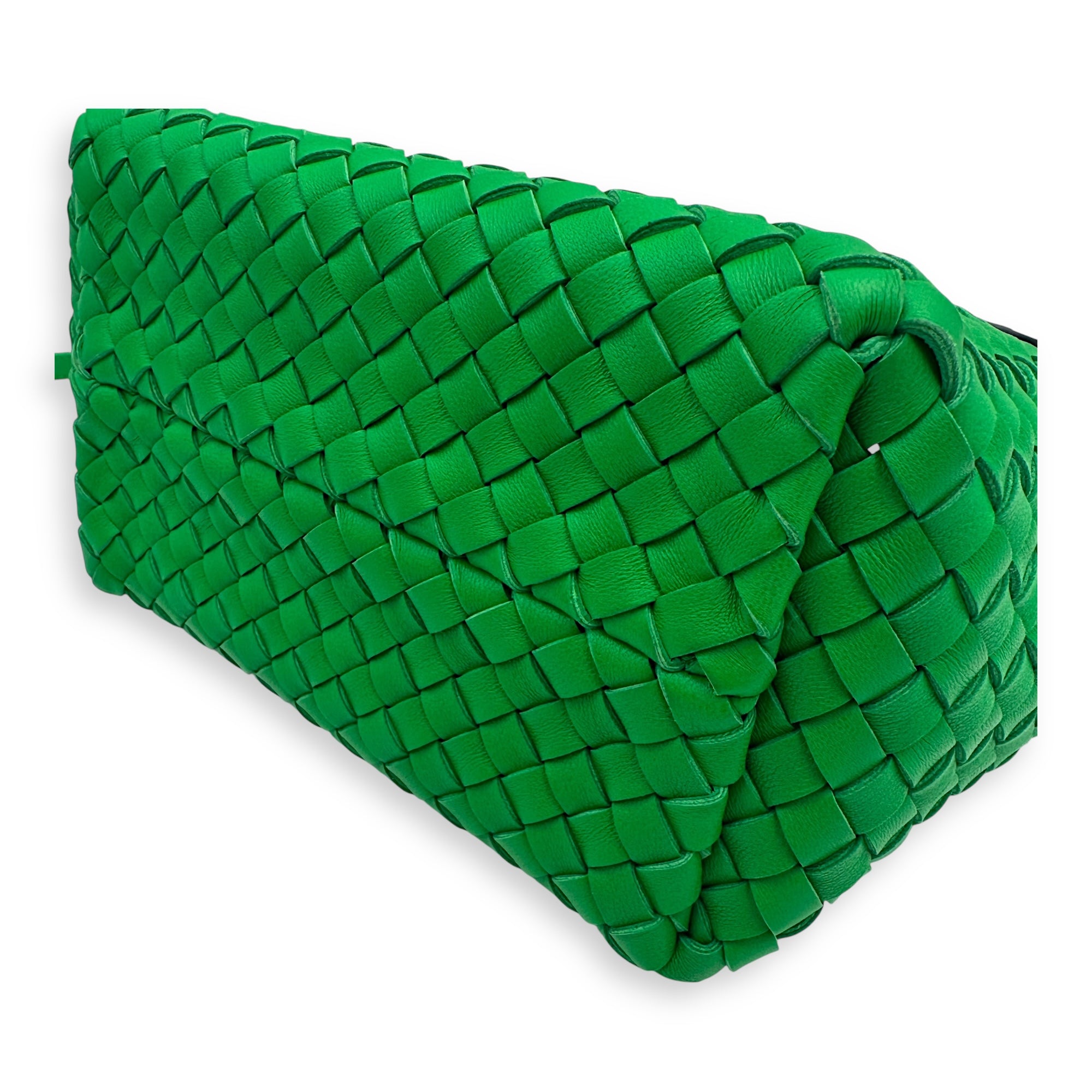 Cabat Top Handle Bag Green in Lambskin, Gold hardware - Image 13