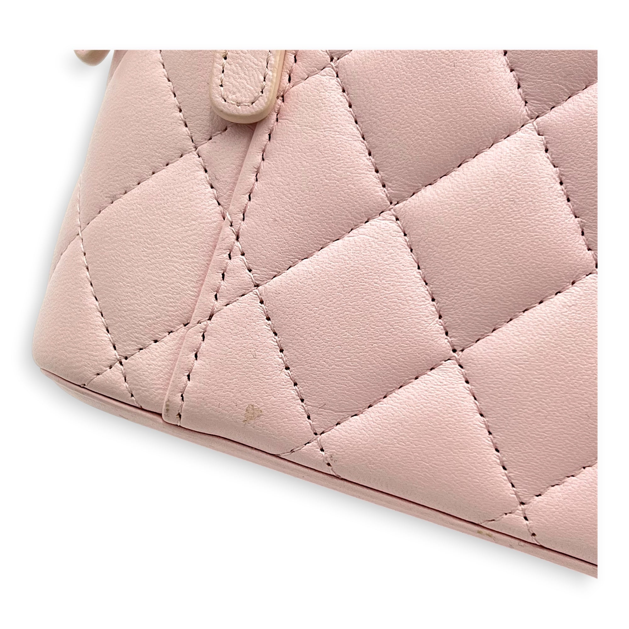 Vanity Crossbody Bag Pink in Lambskin, Gold hardware - Image 9