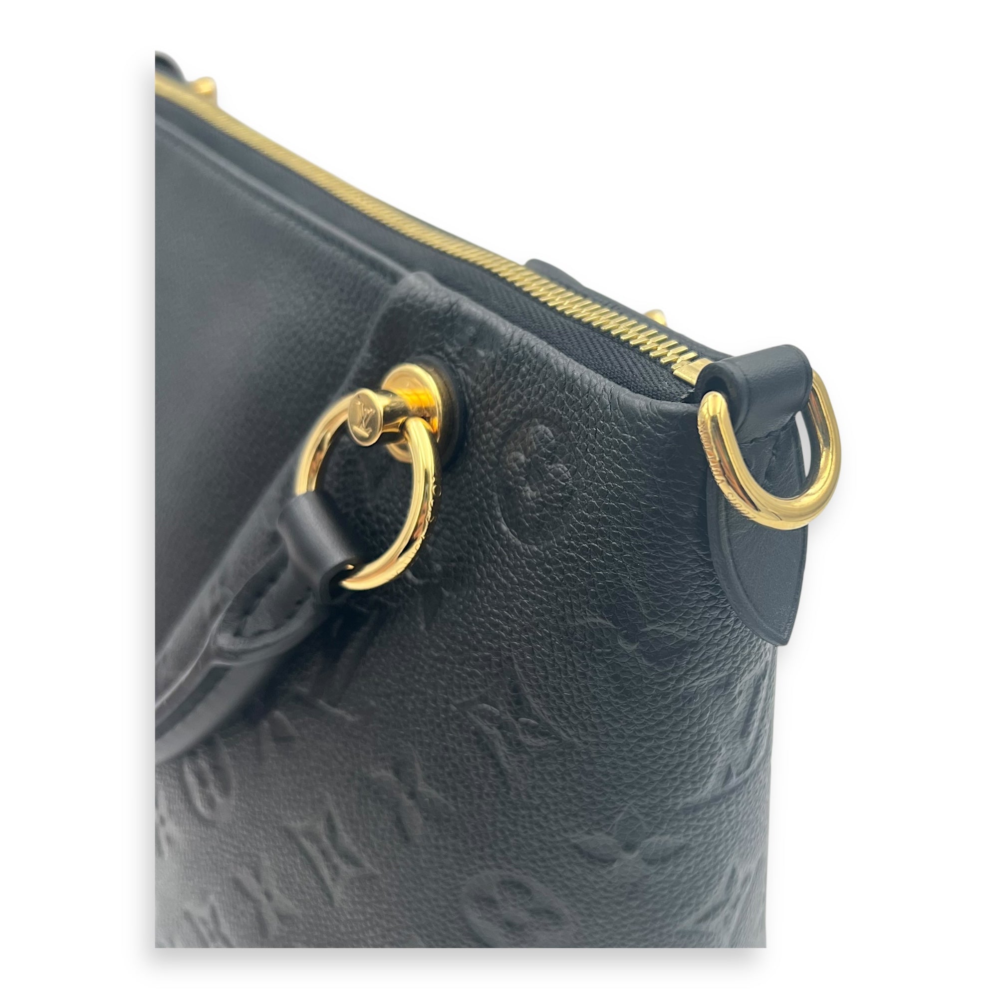 V Tote Top Handle Bag Black in Empreinte Leather, Gold hardware - Image 16